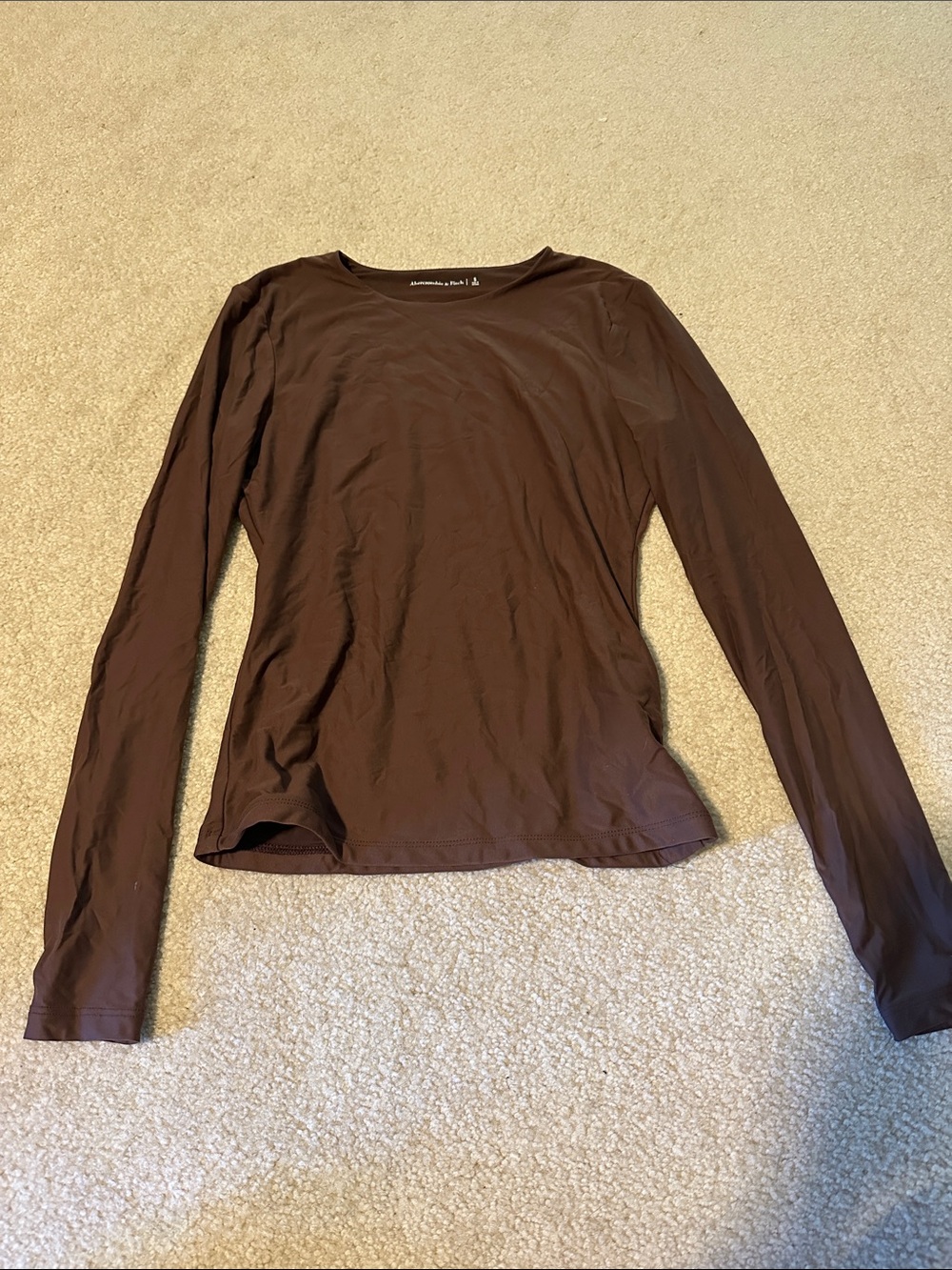 Abercrombie & Fitch Women’s Long Sleeve Top - Chocolate Brown